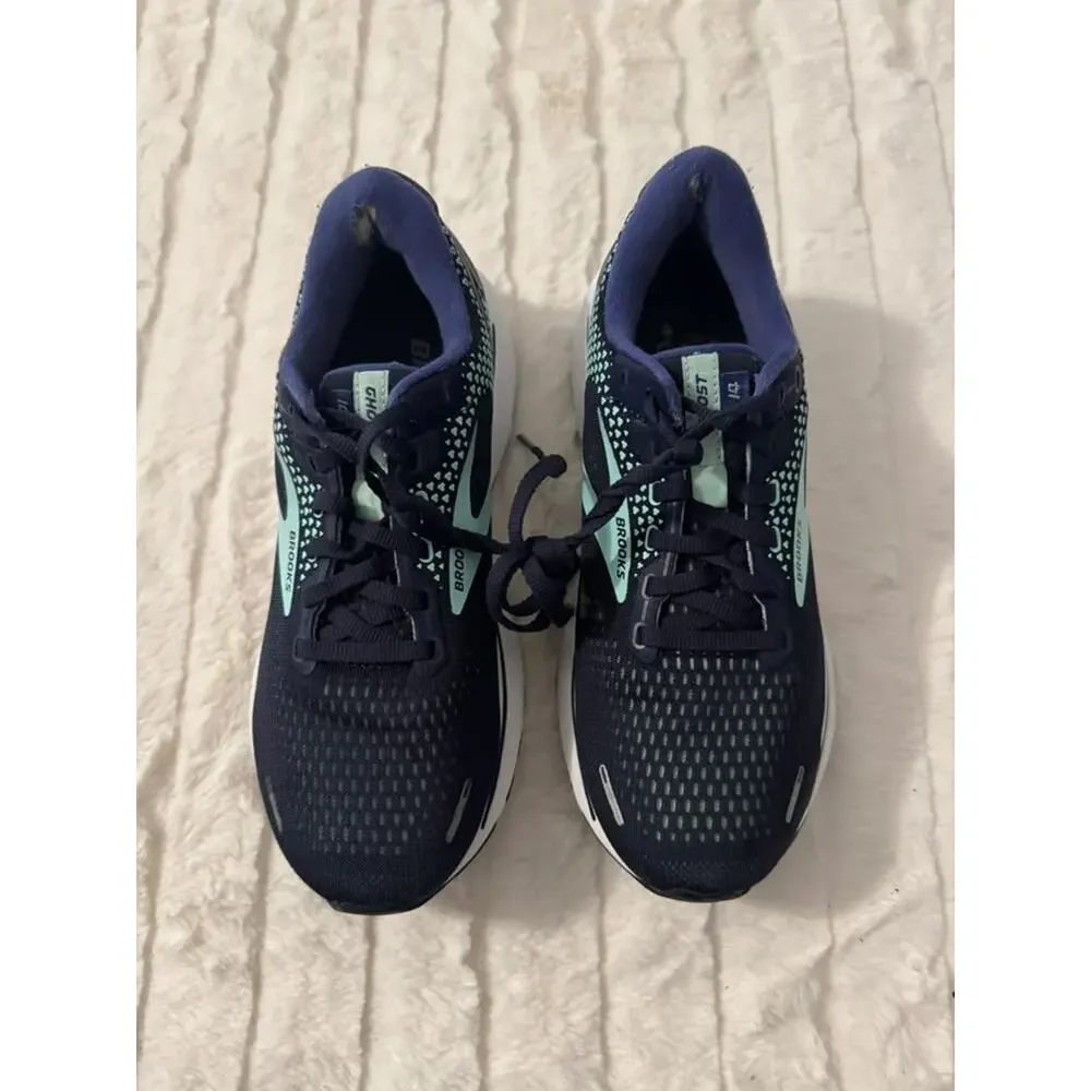 Brooks Ghost 14 Women's Running Shoes Navy Teal Size 8 D Wide